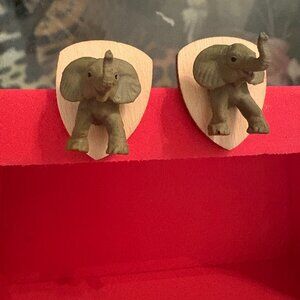 Mounted Elephant Earrings